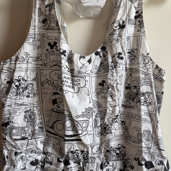 Custom Mickey Black and White Graphic Print Dress - Picture 2 of 5